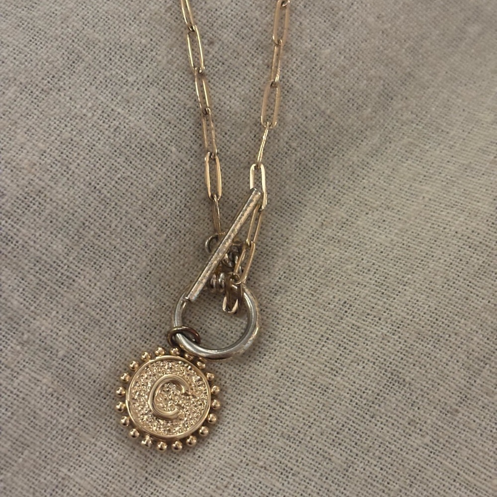 Gold and Silver Pendant Necklace